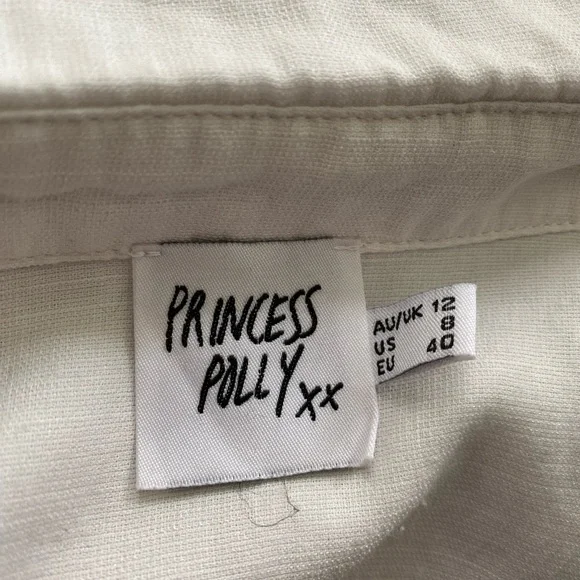 Princess Polly White Button Up Shirt - Picture 3 of 3